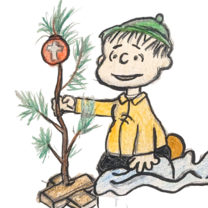 Charlie Brown's Linus with a Christmas Tree